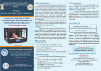 Two Days Translational Research Workshop on Design and Fabrication of Patient Friendly Custom Medical Products by Additive Manufacturing Process 2019 Workshop Poster